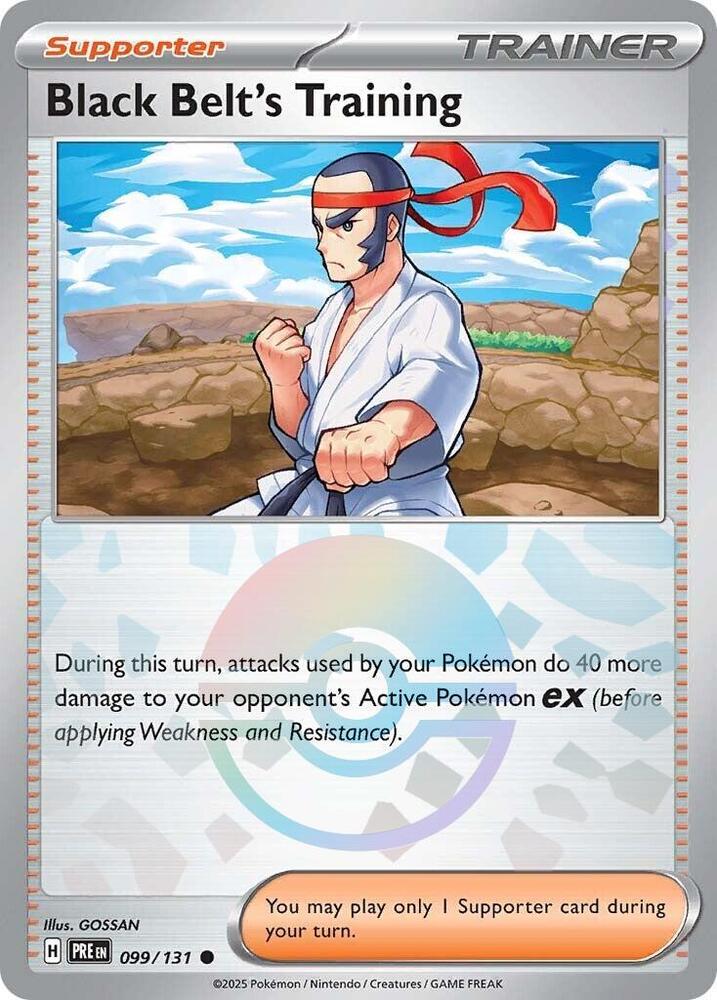 Black Belt's Training (099/131) (Poke Ball Pattern) [Scarlet & Violet: Prismatic Evolutions] | Galactic Gamez