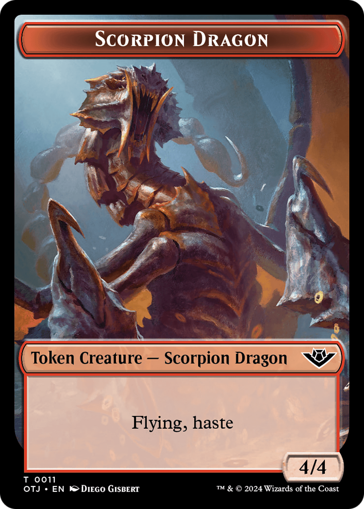 Scorpion Dragon Token [Outlaws of Thunder Junction Tokens] | Galactic Gamez