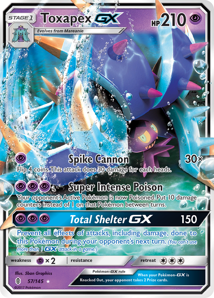 Toxapex GX (57/145) [Sun & Moon: Guardians Rising] | Galactic Gamez