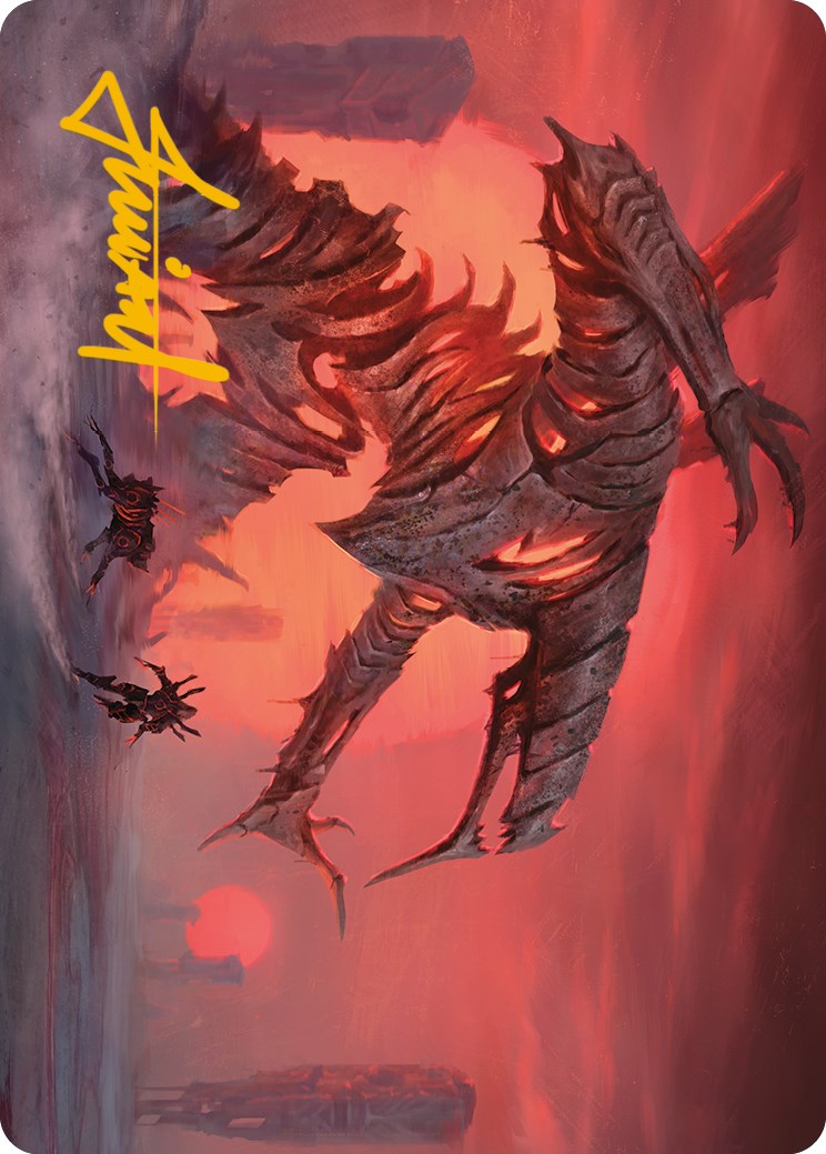 Red Sun's Zenith Art Card (Gold-Stamped Signature) [Phyrexia: All Will Be One Art Series] | Galactic Gamez