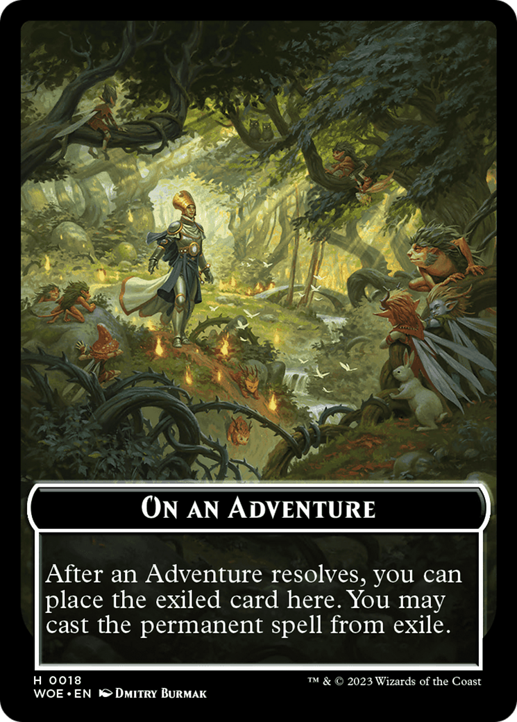 On an Adventure Emblem [Wilds of Eldraine Tokens] | Galactic Gamez