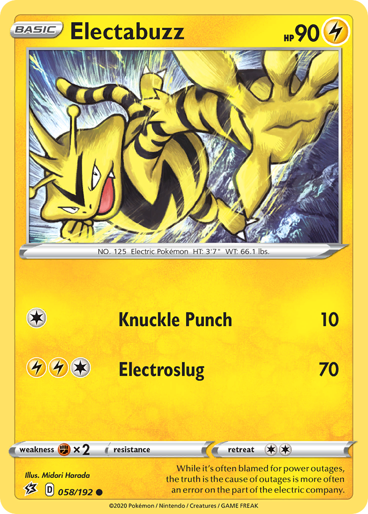 Electabuzz (058/192) [Sword & Shield: Rebel Clash] | Galactic Gamez