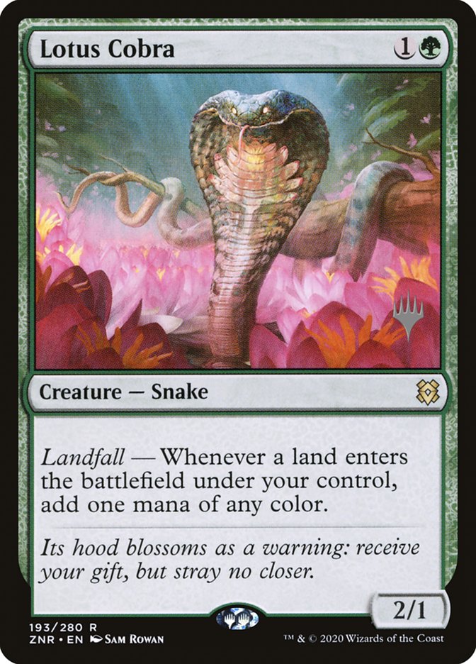 Lotus Cobra (Promo Pack) [Zendikar Rising Promos] | Galactic Gamez
