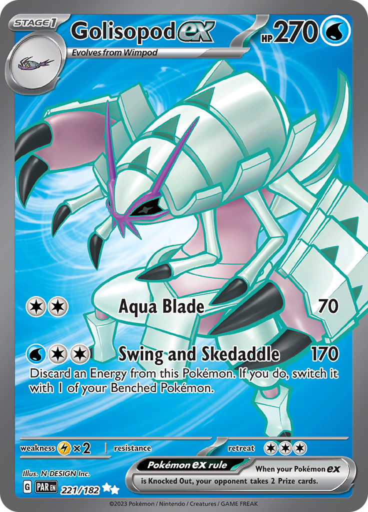 Golisopod ex (221/182) [Scarlet & Violet: Paradox Rift] | Galactic Gamez