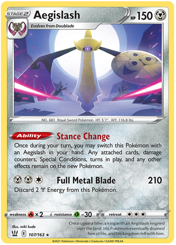 Aegislash (107/163) (107/163) [Sword & Shield: Battle Styles] | Galactic Gamez