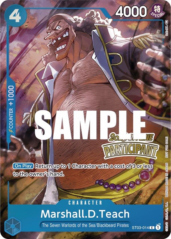 Marshall.D.Teach (Offline Regional 2023) [Participant] [One Piece Promotion Cards] | Galactic Gamez