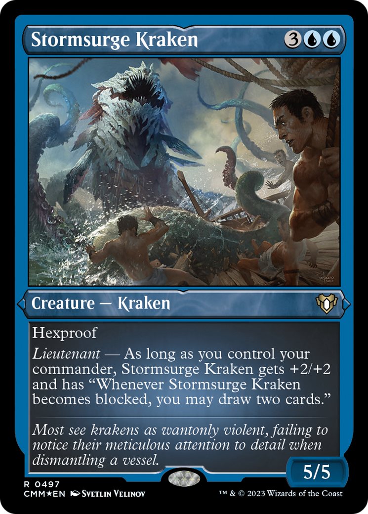 Stormsurge Kraken (Foil Etched) [Commander Masters] | Galactic Gamez