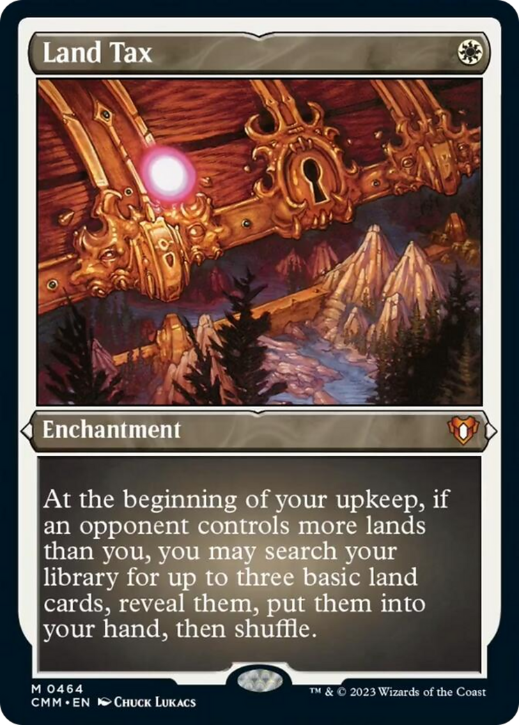 Land Tax (Foil Etched) [Commander Masters] | Galactic Gamez