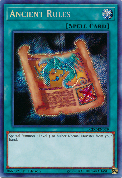 Ancient Rules [LCKC-EN039] Secret Rare | Galactic Gamez