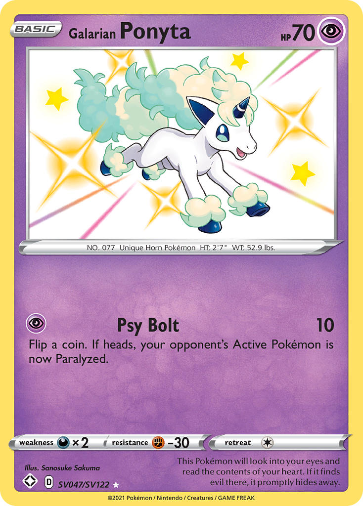 Galarian Ponyta (SV047/SV122) [Sword & Shield: Shining Fates] | Galactic Gamez