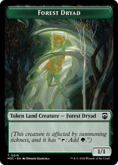 Forest Dryad (Ripple Foil) // Emblem - Vivien Reid Double-Sided Token [Modern Horizons 3 Commander Tokens] | Galactic Gamez