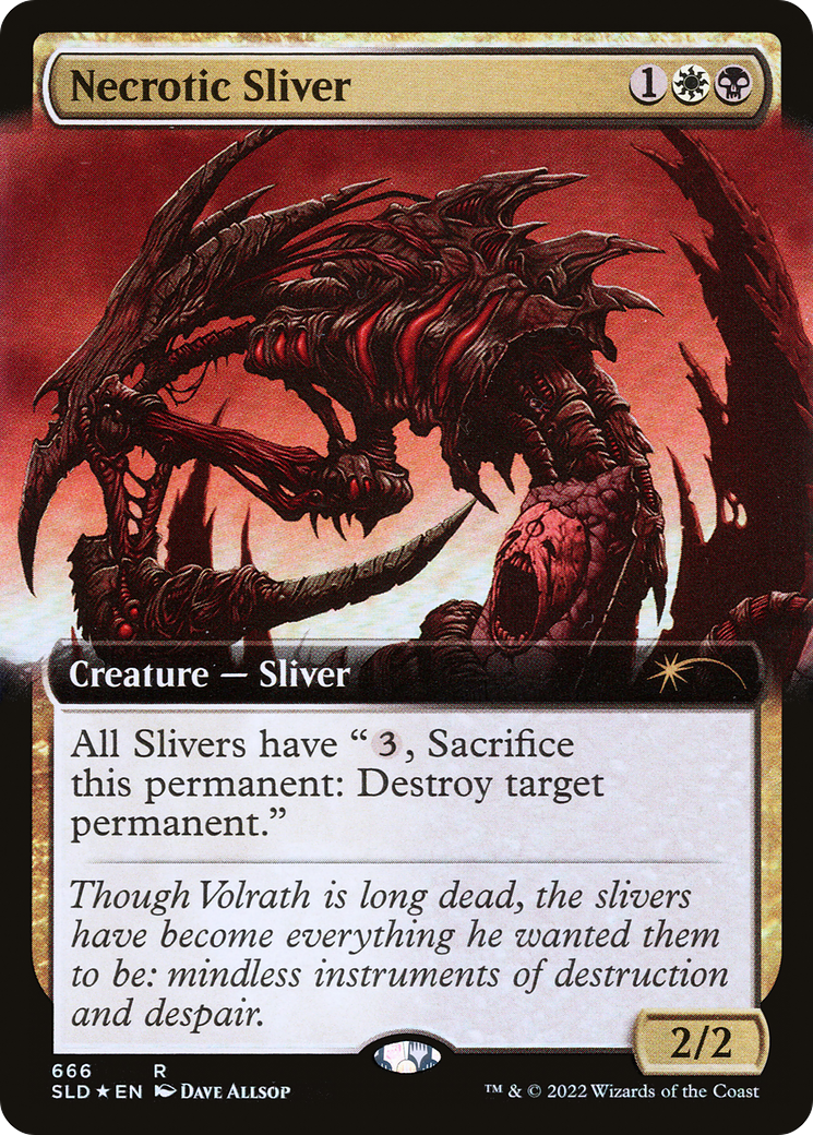 Necrotic Sliver (Extended Art) [Secret Lair Drop Promos] | Galactic Gamez