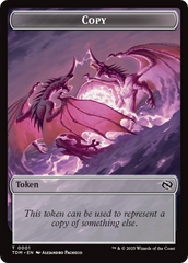Copy // Dragon (0014) Double-Sided Token [Tarkir: Dragonstorm Commander Tokens] | Galactic Gamez