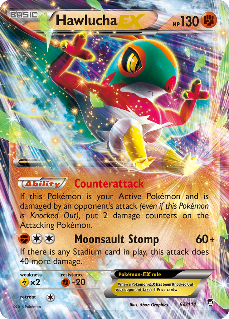 Hawlucha EX (64/111) [XY: Furious Fists] | Galactic Gamez