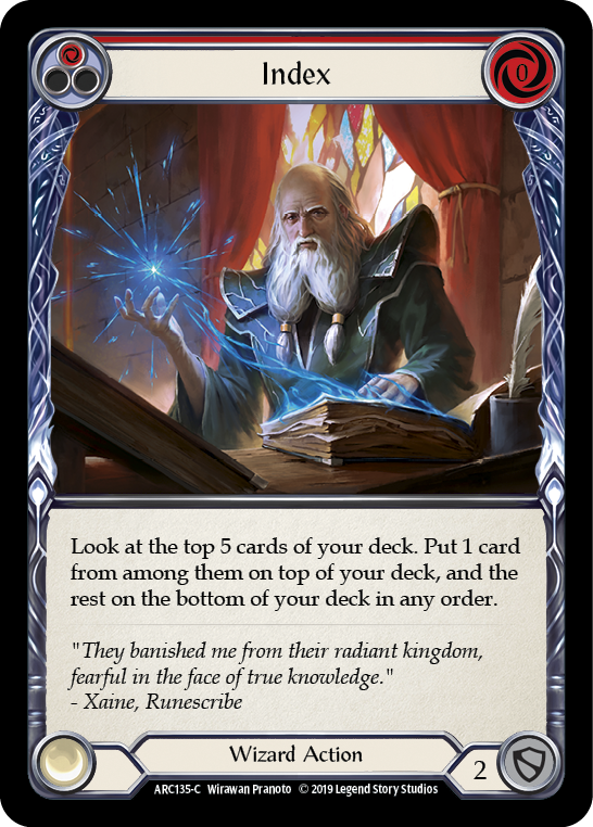 Index (Red) [ARC135-C] (Arcane Rising)  1st Edition Normal | Galactic Gamez