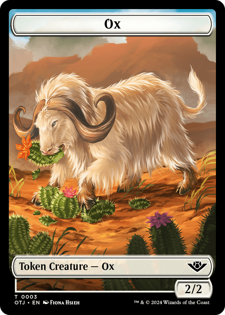 Ox Token [Outlaws of Thunder Junction Tokens] | Galactic Gamez