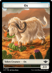 Treasure // Ox Double-Sided Token [Outlaws of Thunder Junction Tokens] | Galactic Gamez