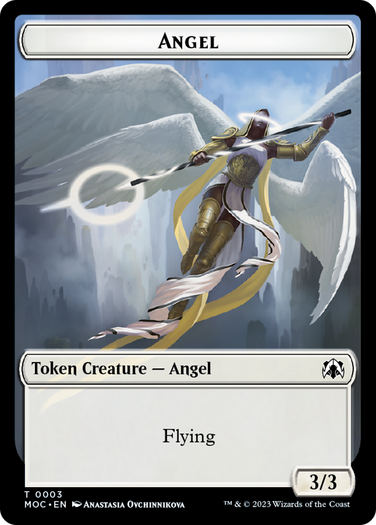 Angel (3) // Demon Double-Sided Token [March of the Machine Commander Tokens] | Galactic Gamez