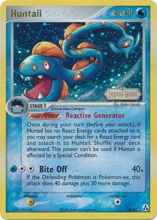 Huntail (18/92) (Stamped) [EX: Legend Maker] | Galactic Gamez