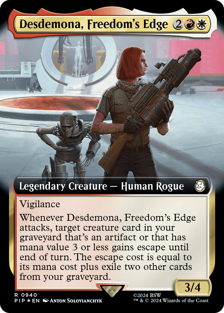 Desdemona, Freedom's Edge (Extended Art) (Surge Foil) [Fallout] | Galactic Gamez