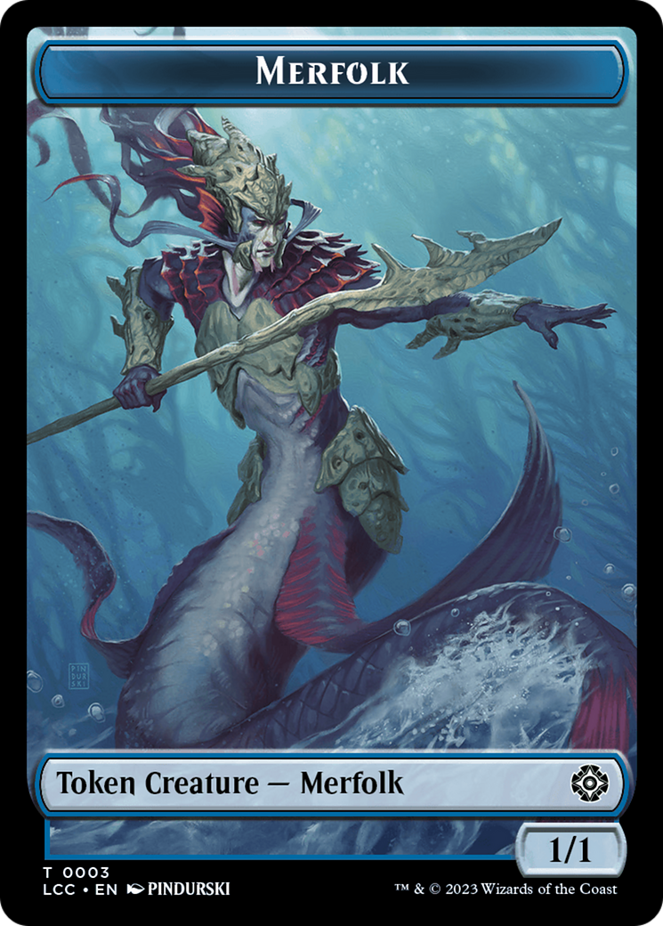 Boar // Merfolk (0003) Double-Sided Token [The Lost Caverns of Ixalan Commander Tokens] | Galactic Gamez