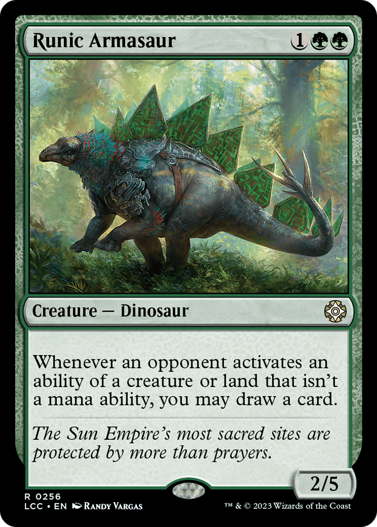 Runic Armasaur [The Lost Caverns of Ixalan Commander] | Galactic Gamez