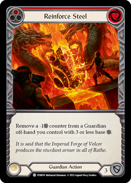 Reinforce Steel (Red) [DYN039] (Dynasty)  Rainbow Foil | Galactic Gamez