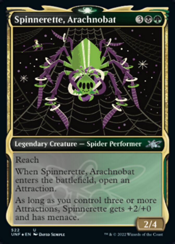 Spinnerette, Arachnobat (Showcase) (Galaxy Foil) [Unfinity] | Galactic Gamez