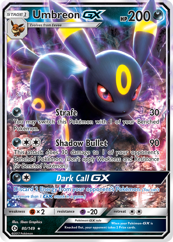 Umbreon GX (80/149) [Sun & Moon: Base Set] | Galactic Gamez