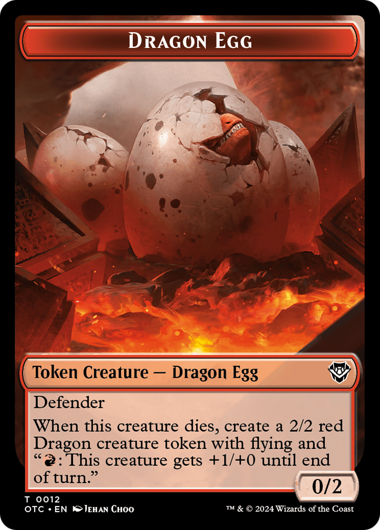 Dragon Egg // Dragon Double-Sided Token [Outlaws of Thunder Junction Commander Tokens] | Galactic Gamez