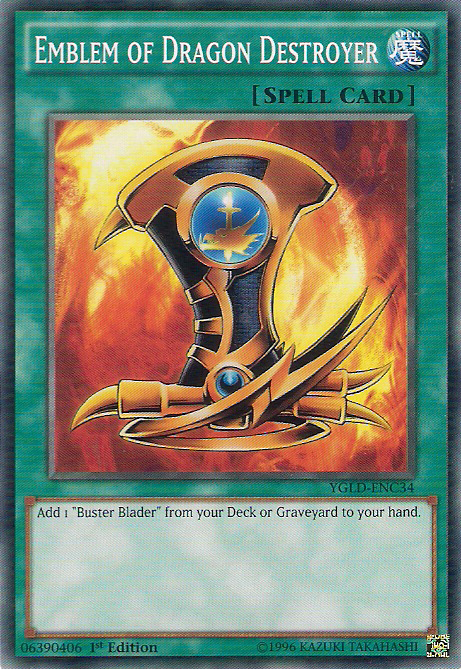 Emblem of Dragon Destroyer [YGLD-ENC34] Common | Galactic Gamez