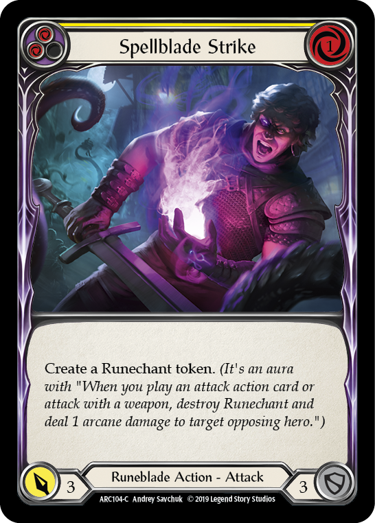 Spellblade Strike (Yellow) [ARC104-C] (Arcane Rising)  1st Edition Normal | Galactic Gamez