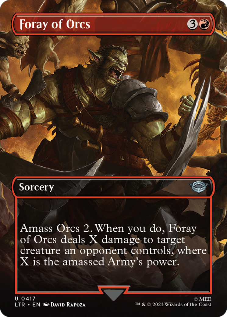 Foray of Orcs (Borderless Alternate Art) [The Lord of the Rings: Tales of Middle-Earth] | Galactic Gamez