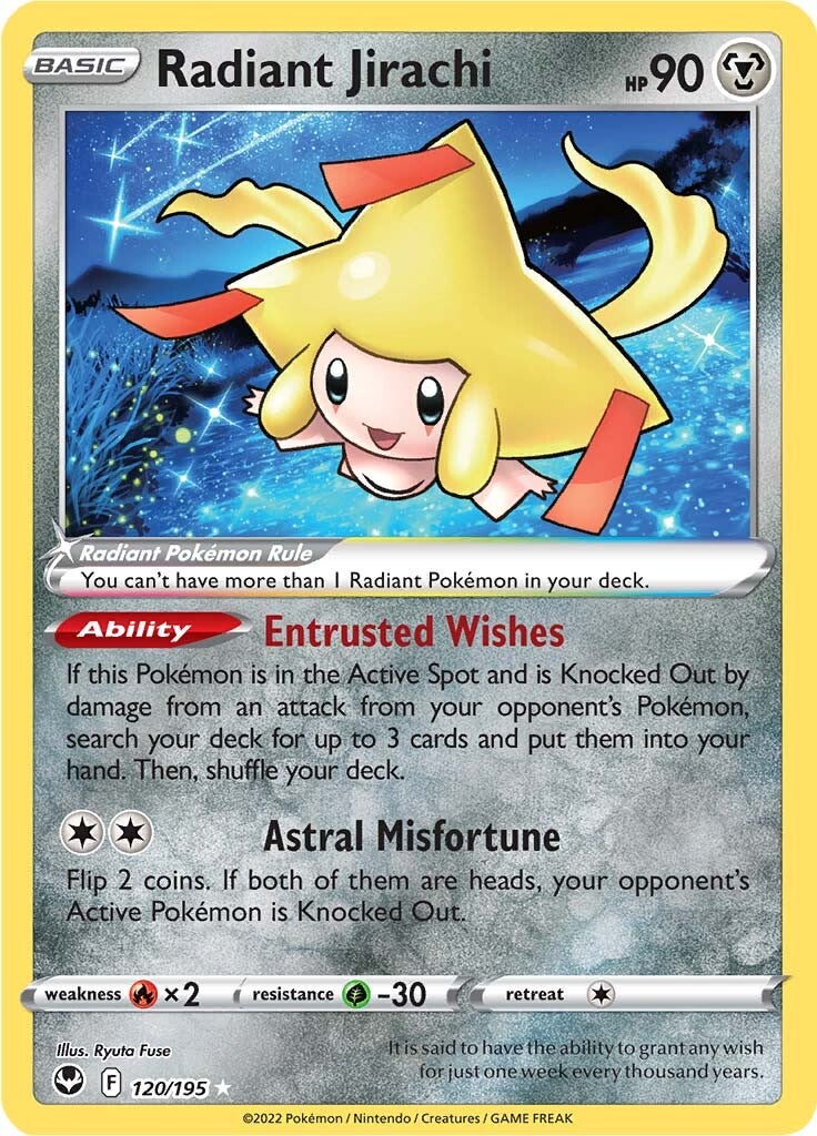 Radiant Jirachi (120/195) [Sword & Shield: Silver Tempest] | Galactic Gamez