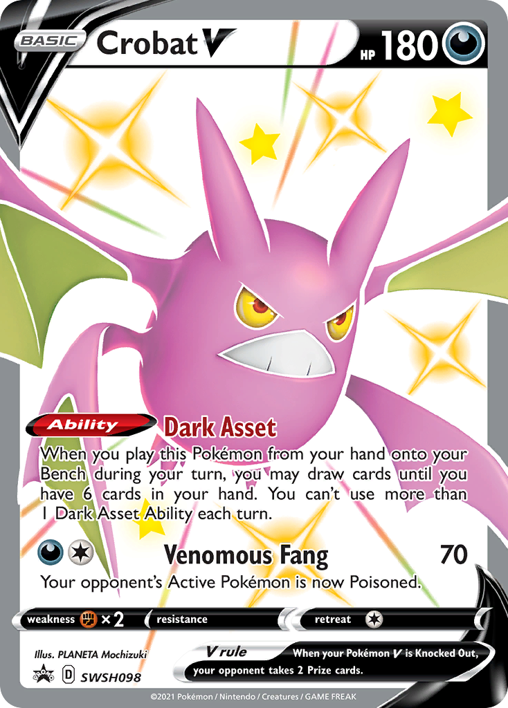 Crobat V (SWSH098) [Sword & Shield: Black Star Promos] | Galactic Gamez