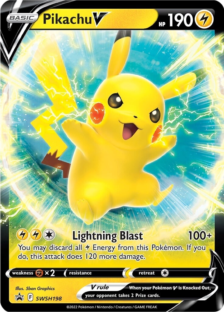 Pikachu V (SWSH198) (Jumbo Card) [Sword & Shield: Black Star Promos] | Galactic Gamez