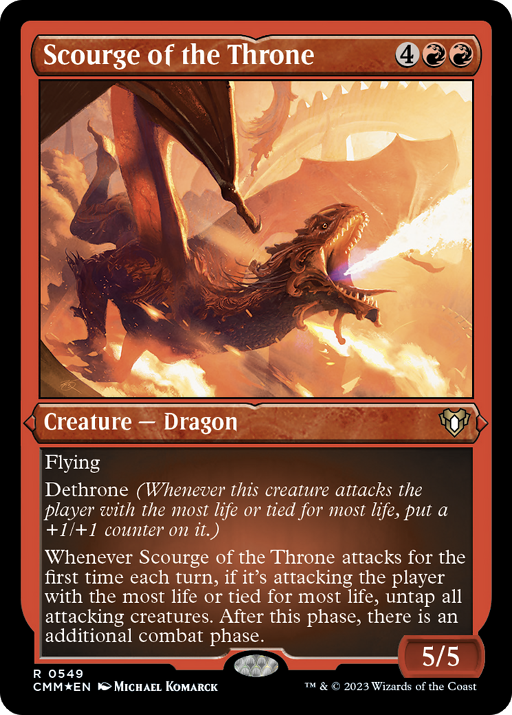 Scourge of the Throne (Foil Etched) [Commander Masters] | Galactic Gamez