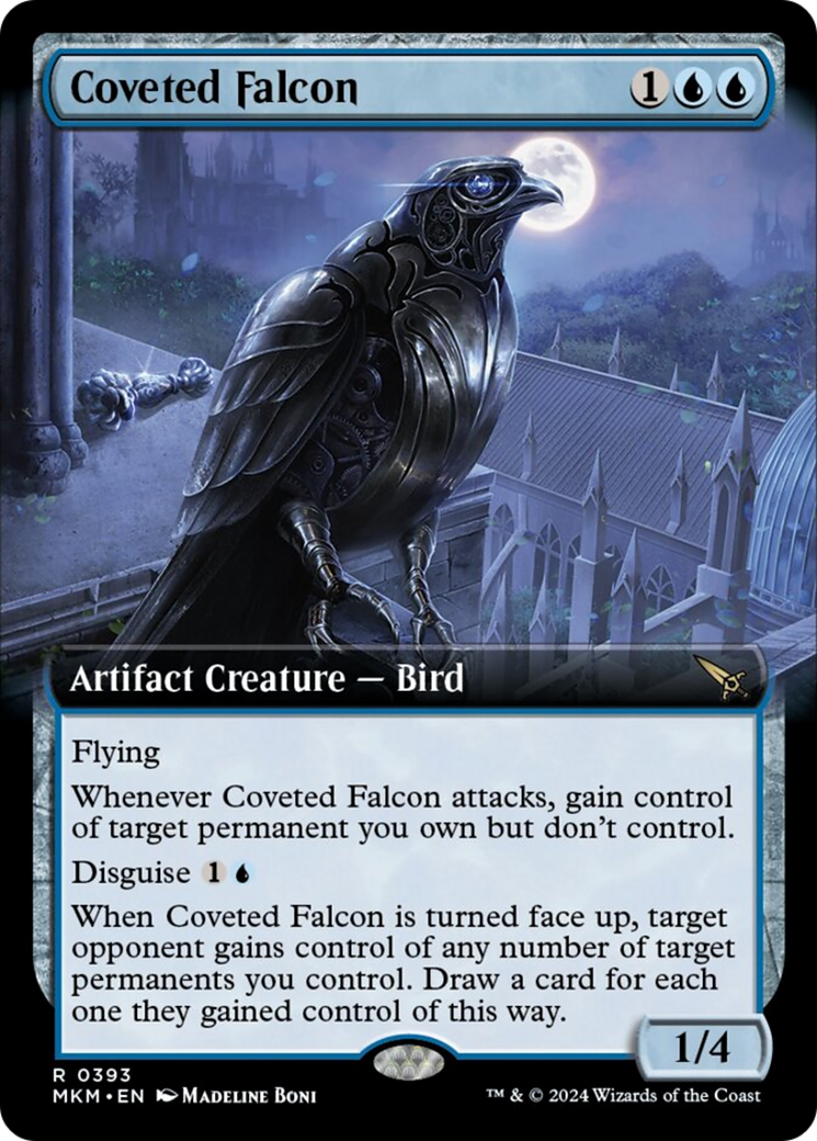 Coveted Falcon (Extended Art) [Murders at Karlov Manor] | Galactic Gamez