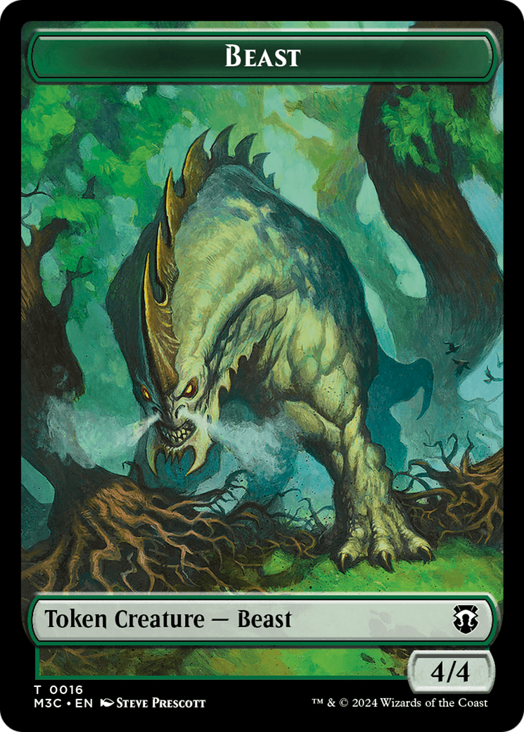 Beast (0016) // Copy Double-Sided Token [Modern Horizons 3 Commander Tokens] | Galactic Gamez