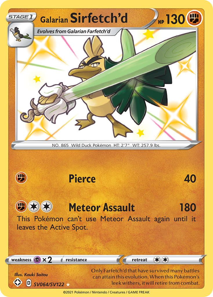 Galarian Sirfetch'd (SV064/SV122) [Sword & Shield: Shining Fates] | Galactic Gamez
