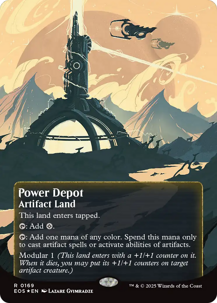 Power Depot (0169) (Borderless) (Galaxy Foil) [Edge of Eternities: Stellar Sights] | Galactic Gamez