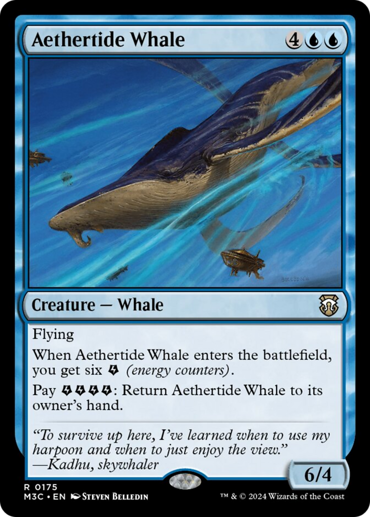 Aethertide Whale (Ripple Foil) [Modern Horizons 3 Commander] | Galactic Gamez