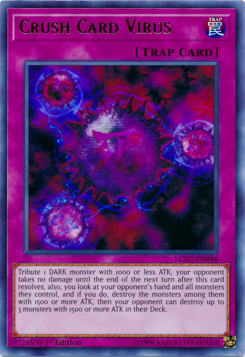 Crush Card Virus (Version 2) [LCKC-EN046] Ultra Rare | Galactic Gamez
