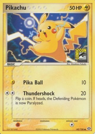 Pikachu (60/106) (2005 San Diego Comic Con) [Miscellaneous Cards] | Galactic Gamez