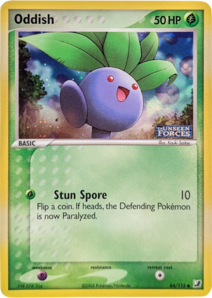 Oddish (64/115) (Stamped) [EX: Unseen Forces] | Galactic Gamez