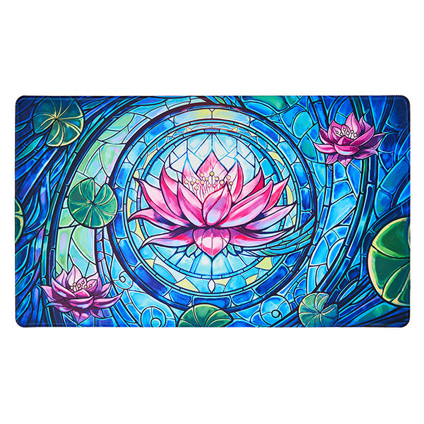 Arcane Fortress - Playmat: Stained Glass- Blossom Grace (24" x 14") | Galactic Gamez