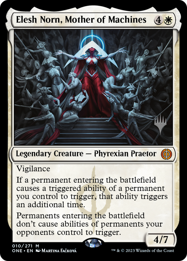 Elesh Norn, Mother of Machines (Promo Pack) [Phyrexia: All Will Be One Promos] | Galactic Gamez