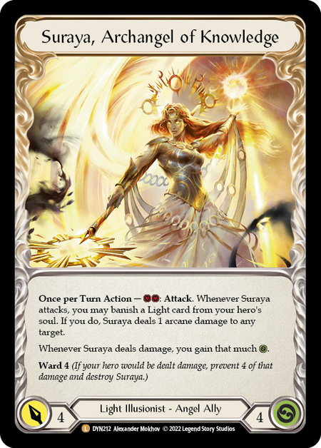 Invoke Suraya // Suraya, Archangel of Knowledge [DYN212] (Dynasty)  Cold Foil | Galactic Gamez