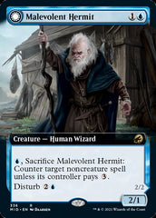 Malevolent Hermit // Benevolent Geist (Extended Art) [Innistrad: Midnight Hunt] | Galactic Gamez