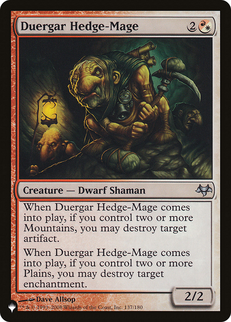 Duergar Hedge-Mage [The List Reprints] | Galactic Gamez